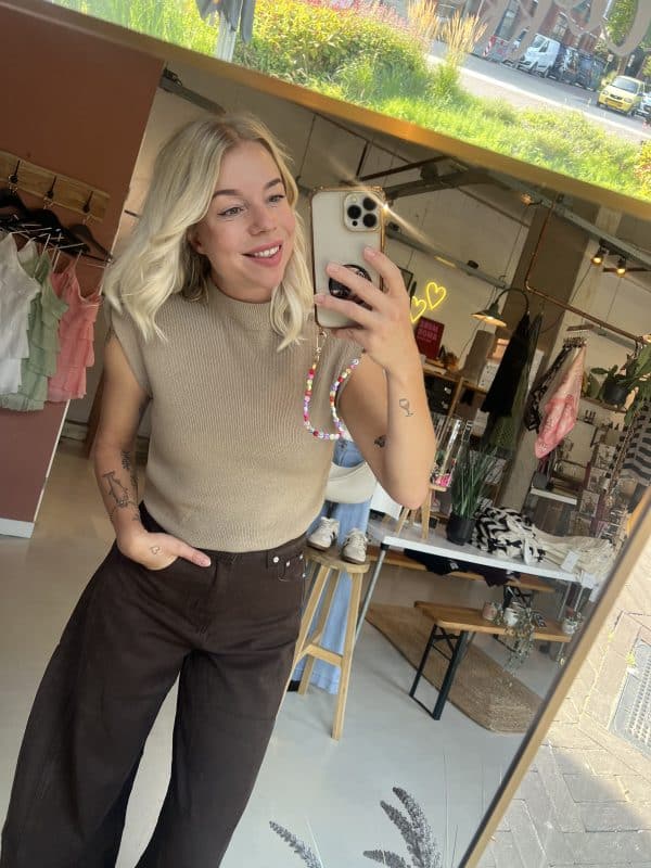 Top Amy warm beige