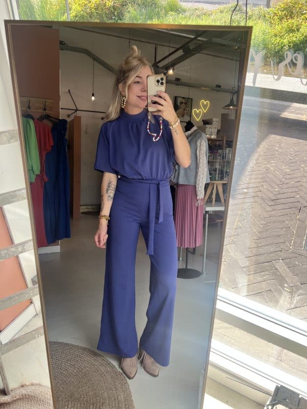 Girl jumpsuit Bordeaux Blue Indigo - Afbeelding 4