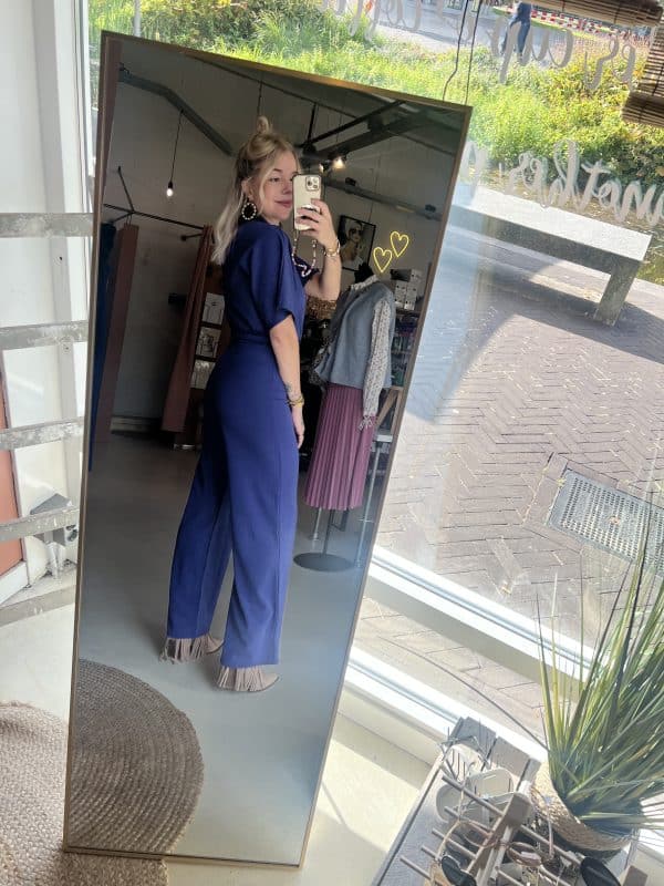 Girl jumpsuit Bordeaux Blue Indigo - Afbeelding 3