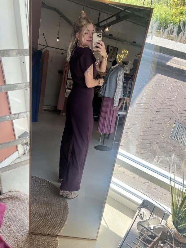 Girl jumpsuit Bordeaux - Afbeelding 3