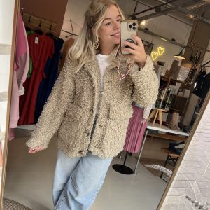 Jacket fluffy cream