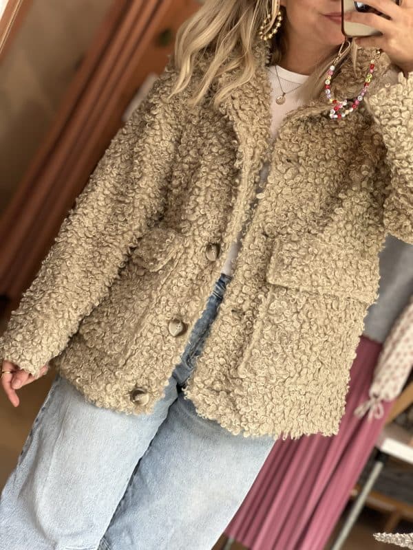 Jacket fluffy cream - Afbeelding 2