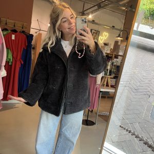Jacket fur antraciet