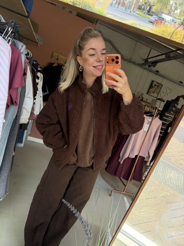 Teddy jacket brown - Afbeelding 2