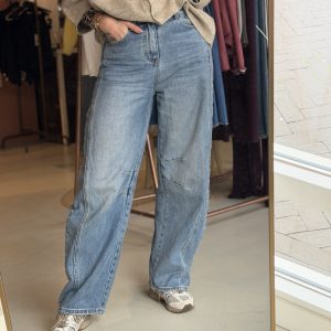 PRE ORDER Barrel jeans mid blue