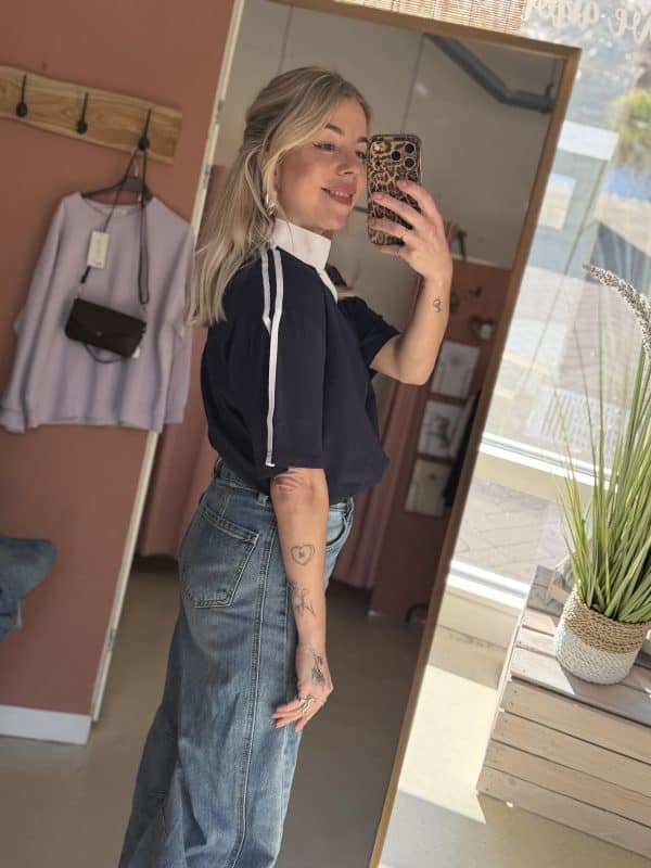 Top sann navy wit
