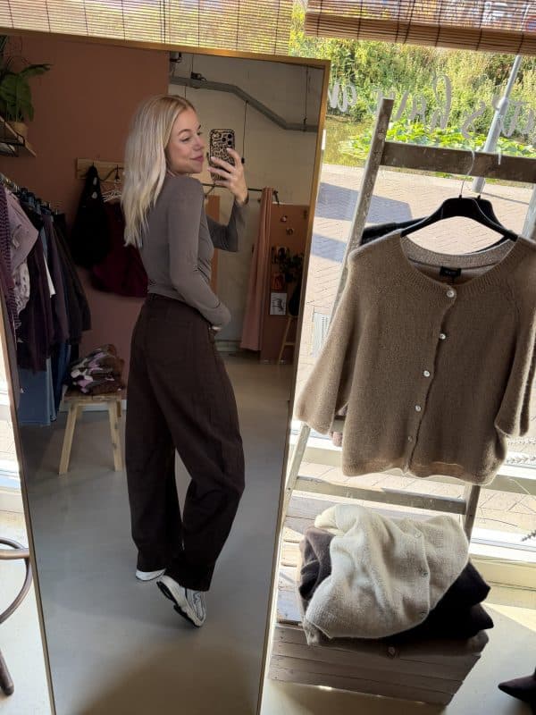 Top cashmere taupe - Afbeelding 2