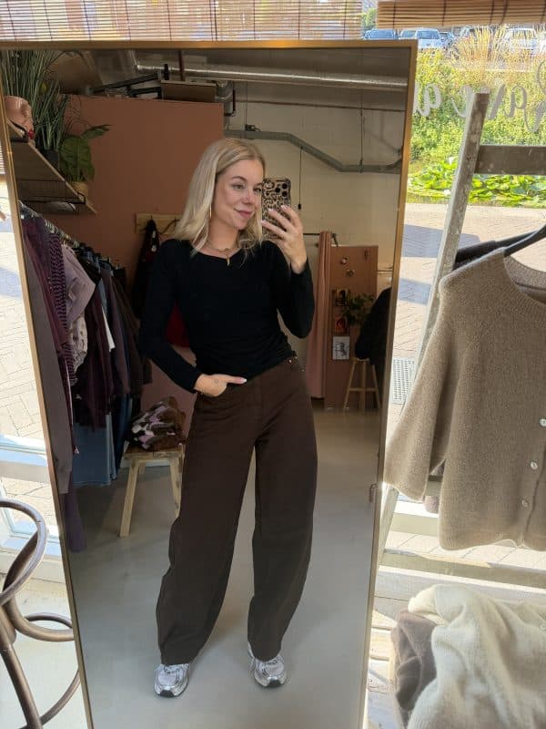 Top cashmere zwart